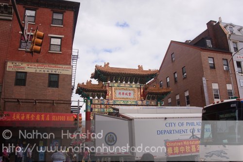 The gate to Chinatown in Philadelphia